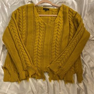 Mustard Yellow Knit Sweater